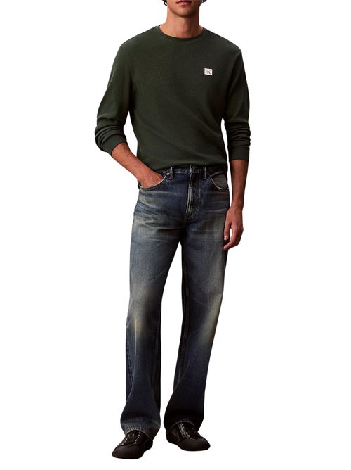 Maglia verde in cotone Calvin Klein Jeans | LV040EM217LLG
